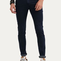 Old Grey Men Blue Skinny Fit Stretchable Jeans-picture-1