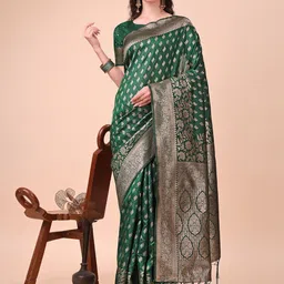 DIVASTRI Paisley Woven Design Zari Saree-picture-58