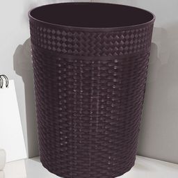 Kuber Industries Brown 2 Pcs Textured Open Dustbin 10 L Each-3