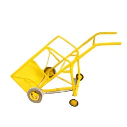 Rimsha Oxygen Cylinder Handling Trolley 6 Inch (15.24 cm) Wheel Size Solid Rubber 300x300x1500 mm Mild Steel for Industrial Use-22
