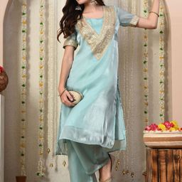 Sangria Embroidered Sequinned Kurta Set-image-87