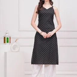 SZN Women Black Cotton Kurtas-picture-37