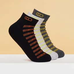 Ajile by Pantaloons Men Pack Of 3 Striped Ankle-Length Socks-14