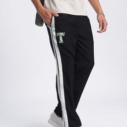 glitchez Men Everyday Basics Side Stripe Track Pants-image-90