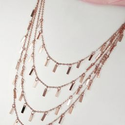 Tokyo Talkies Rose Gold Plated Handcrafted Multi Layer Necklace-10