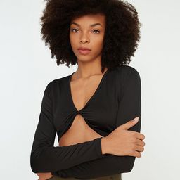 Trendyol Women Solid Crop Top-image-58