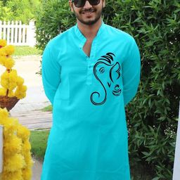 Snowdrip Men Embroidered Flared Sleeves Pathani Kurta-image-82
