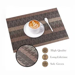 Aura 6-Pcs Brown High Quality Rectangular Table Placemats image 5
