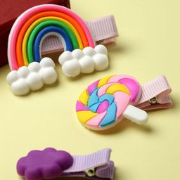 Babymoon Infant 3-Pcs Rainbow Printed Tic Tac Hair Clip-29