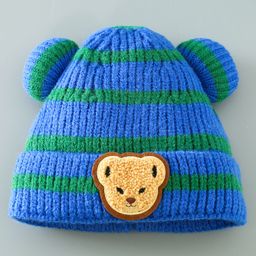 Babyhug Woolen Cap Blue - Diameter 11.5 cm-image-89