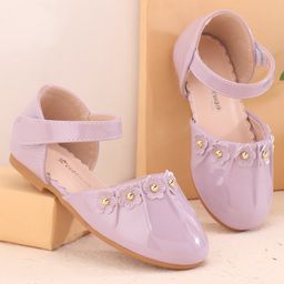 Cute Walk by Babyhug Ballerina with Velcro Closure &  Floral Applique - Purple-picture-30