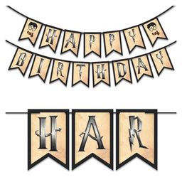 Wobbox Happy Birthday Banner, Harry Potter Theme Decoration Items Black -Pack Of 1-image-77