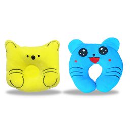 Chinmay Kids Cotton Toons & Characters Baby Pillow Pack of 2  Green, New Sky Blue-88