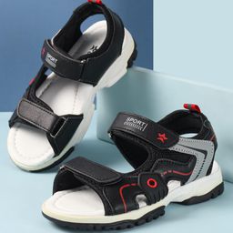 Cute Walk by Babyhug Slip On Sandals with Velcro Closure - Black-image-72