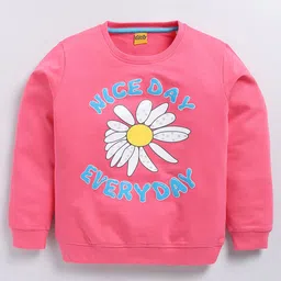 Kidcity Full Sleeves Typography Printed Sweatshirt - Deep Pink-picture-44