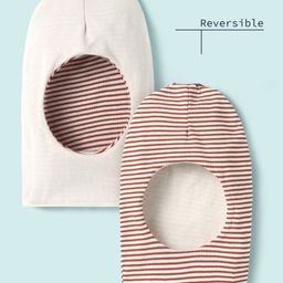 Ben Benny 100% CottonInterlock Knit Reversible Monkey Cap White - Diameter 10 cm-image-96