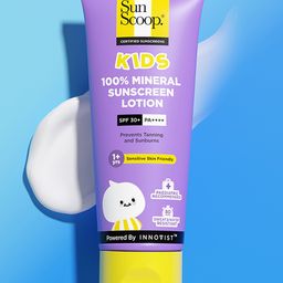 SunScoop SPF 30+ PA++++ 100% Mineral Kids Sunscreen Lotion Paediatrician Recommended - 75 g-image-39