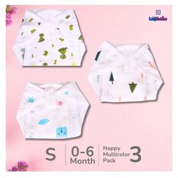 LazyToddler Muslin Nappy Set of 3 Small (LO)-5