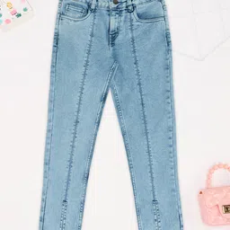 Pantaloons Junior Denim Mild Washed Jeans - Light Blue-picture-9