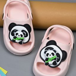 Yellow Bee Perforated With Slingback Clogs With Rotating Panda Charms - Pink-picture-6