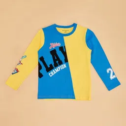 Pantaloons Junior Boys Colourblocked Round Neck Cotton T-Shirt-image-72