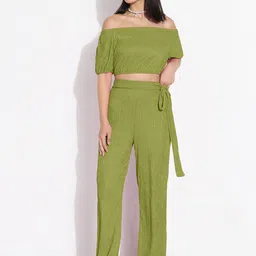 SHOWOFF Off Shoulder Top With Trousers Co-Ords-picture-18