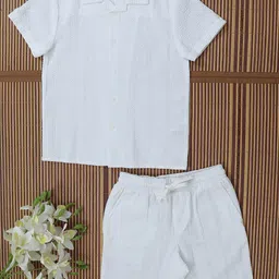 The Lion and The Fish Self Designed Pure Cotton Shirt With Shorts Clothing Set-picture-4