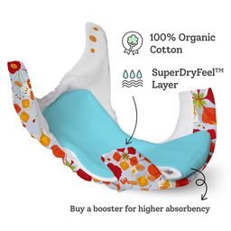 SuperBottoms Reusable and Washable Cloth Diapers for Babies Cloth Diaper Freesize Uno Flower Print - Multicolor image 3