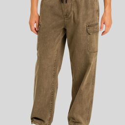 SOBERSAINT Men Comfort Cotton Straight Fit Cargos Trousers-image-9