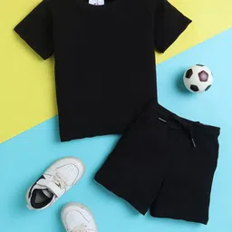 Knitting Doodles Girls Short Sleeves Pure Cotton T-shirt With Shorts-image-95