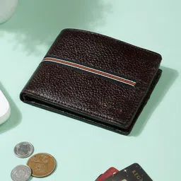 Kosher Men Textured Leather Two Fold Wallet-16
