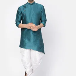 TS LIFESTYLE Men Solid Kurta with Dhoti Pant-image-25