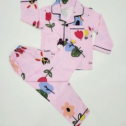 Freesia Array Unisex Kids Printed Night suit-picture-3