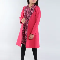taffykids Girls Animal Printed Halter Neck A-Line Dress with Jacket-picture-7