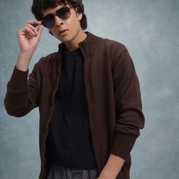 The Roadster Lifestyle Co. Solid Front Open Sweater-image-19
