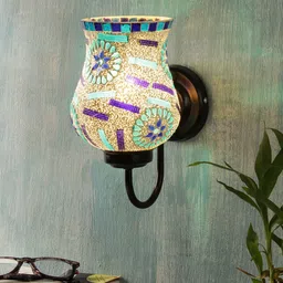Devansh Blue and Gold-Toned Traditional Mosaic Wallchiere-image-40
