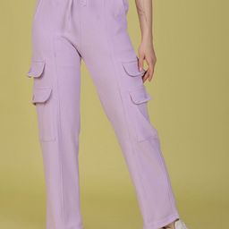 V-Mart Women Mid-Rise Cargos Trousers-picture-1