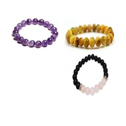 Divine souvenirs Unisex Set Of 3 Artificial Beaded Elasticated Bracelet-picture-4