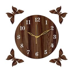 Freny Exim Brown Analogue Wood Wall Clock-image-85