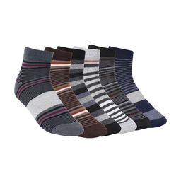 Creature Men Pack Of 6 Assorted Pure Combed Cotton Above Ankle-Length Socks-37