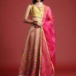 all about you Printed Ready to Wear Lehenga & Blouse With Dupatta-picture-31