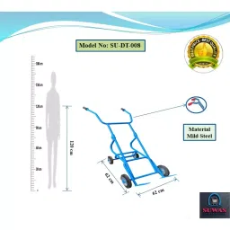 SUWAS TROLLEY STORE 400 kg Load Capacity Drum Handling Trolley SU-DT-008 image 3