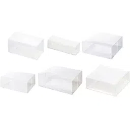 AS ONE Clear Box One-Touch Assembly Type 14 × 9 × 6 cm Size Vinyl Chloride, 61-288-8-16 (Set of 10 pcs)-77