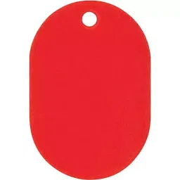 AS ONE Number Tag Small No Number S Size Styrene Red (Set of 50 pcs)-5