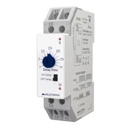 Multispan Din Rail On/Off Delay Timer 0-30 sec Time Range, DT 30S-6