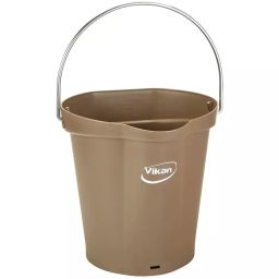 VIKAN Bucket 6 L Plastic Brown with Handle, 568866-image-56