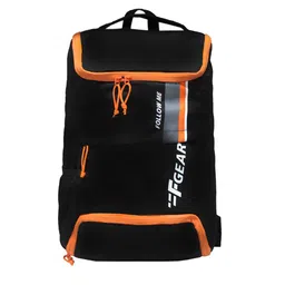 F Gear Unisex Black & Orange Typography Printed Rudolf Backpack-17
