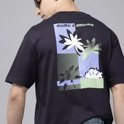 SPYKAR Oversized Fit Graphic Printed T-shirt-image-38