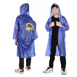 HACER Polyester Hooded Type Top Button Closer Blue Ferrari Raincoat Size 39 for 11 to 12 Years Old Kids, HC-SD-RC03-10