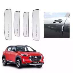 SPREADX Plastic Car Stylish I-Pop White Colour Elegant Door Guard Protection Universal Type Suitable for Nissan Magnite (Set of 4 Pcs)-picture-45